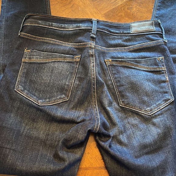 Express Stretch Legging Mid-Rise dark wash Jeans size O short  0S - Picture 8 of 13